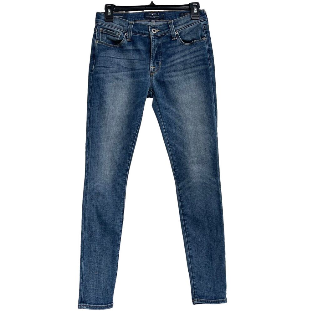 Lucky Brand SZ 2/26 Brooke Skinny Jeans Low-Rise Stretch Pockets Zip-Fly Womens